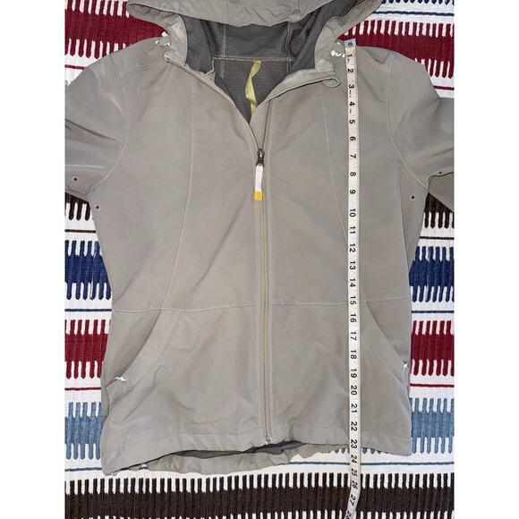 LOLE Waterproof Hooded Rain Jacket Womens size Small Gray Neutral Outdoor - Picture 8 of 10